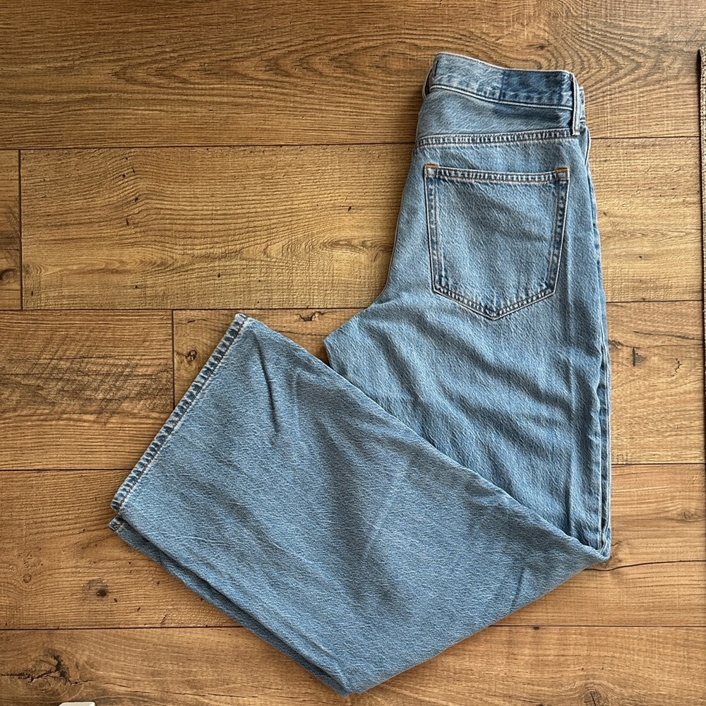 Abercrombie wide leg high rise denim